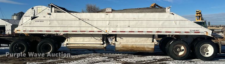 image for item ER5115 1971 Cook Bros bottom dump trailer