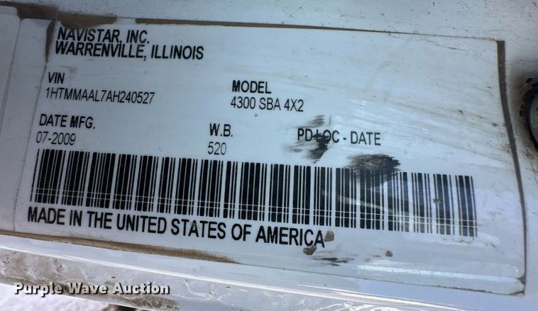 image for item ER8575 2010 International DuraStar 4300 delivery truck