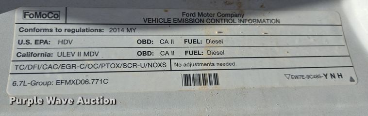 image for item DJ0853 2014 Ford F350 Super Duty XL Crew Cab pickup truck