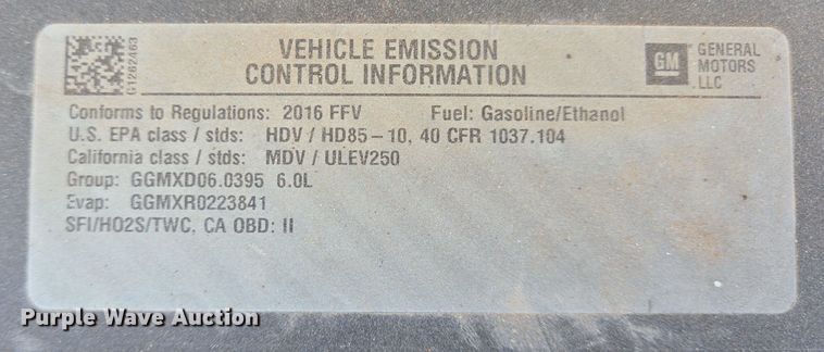 image for item DJ0873 2016 Chevrolet Express 3500 van