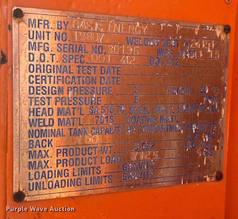 image for item DJ0880 2000 International 9100i oilfield acidizing pump truck