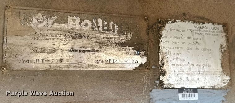 image for item DJ0881 2014 NOV Rolligon HT-270 hydration unit