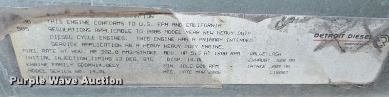 image for item DJ0883 2007 Freightliner CL120 semi truck