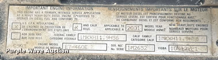 image for item DJ0910 2002 Mack CH613 flatbed truck