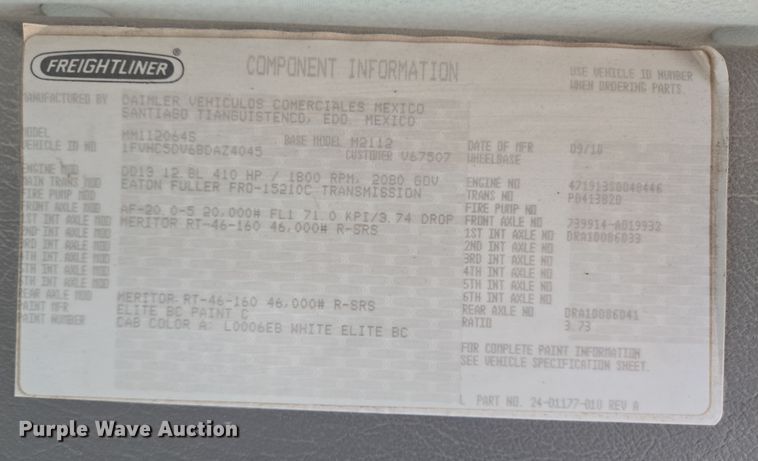 image for item DP6120 2011 Freightliner Business Class M2 flatbed truck