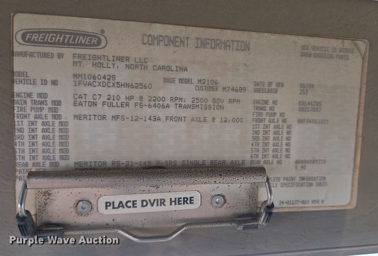 image for item DP6121 2005 Freightliner M2106 fuel truck