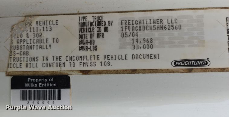 image for item DP6121 2005 Freightliner M2106 fuel truck