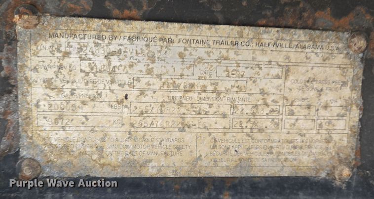 image for item DT5483 1997 Fontaine drop deck trailer