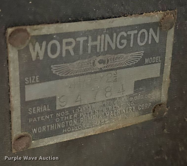 image for item DH9814 Worthington air compressor