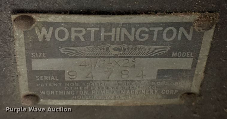 image for item DH9814 Worthington air compressor