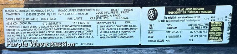 image for item DJ0938 2024 Diamond C FMAX210 equipment trailer