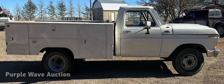 image for item DP6112 1979 Ford F350 utility bed pickup truck