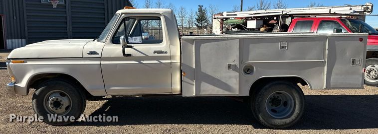 image for item DP6112 1979 Ford F350 utility bed pickup truck