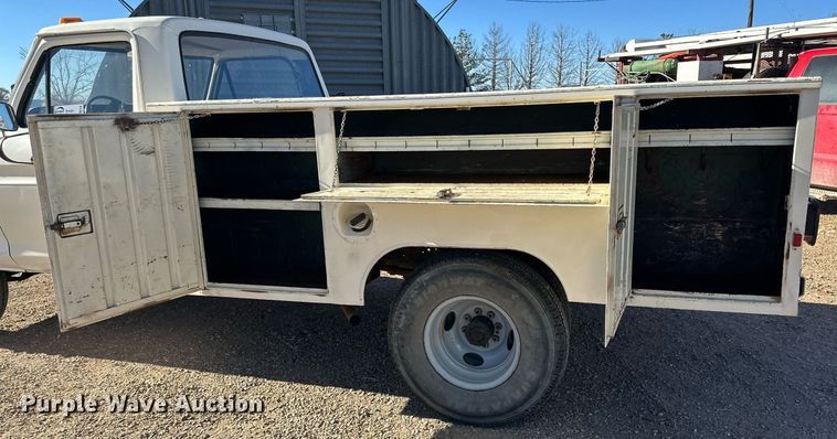 image for item DP6112 1979 Ford F350 utility bed pickup truck