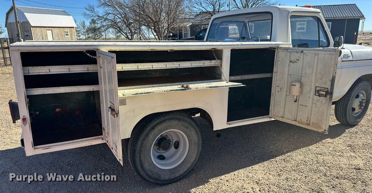 image for item DP6112 1979 Ford F350 utility bed pickup truck