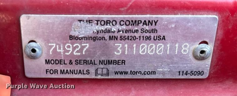 image for item DQ6589 2011 Toro Z Master Commercial ZTR lawn mower