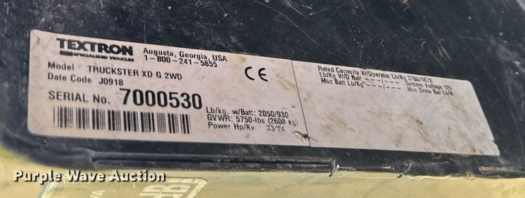 image for item DQ6590 Textron Truckster utility vehicle