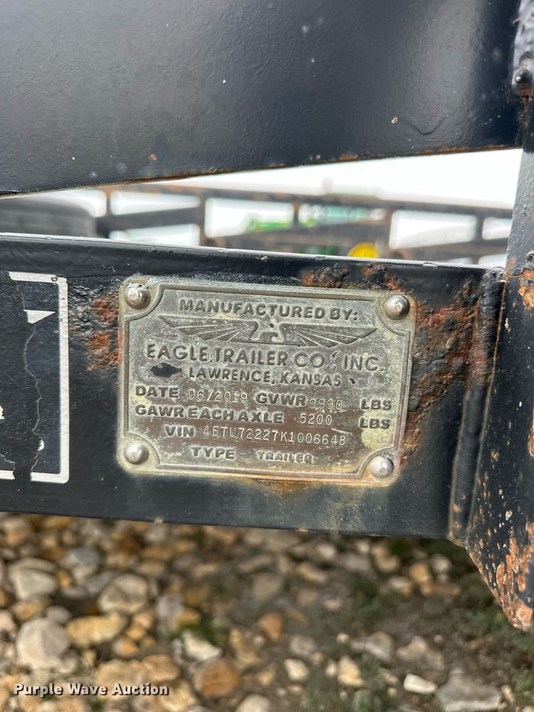 image for item DQ6612 2019 Eagle utility trailer
