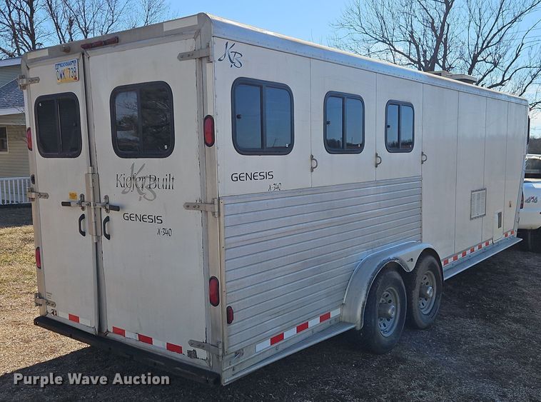 image for item DT7604 2000 Kiefer Built Genesis X-340 horse trailer