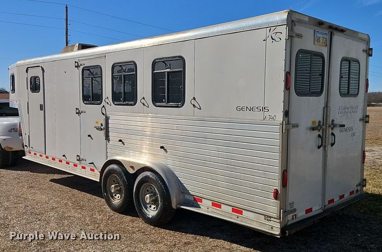 image for item DT7604 2000 Kiefer Built Genesis X-340 horse trailer