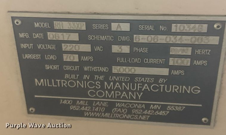 image for item DX3915 Milltronics RH33XP CNC mill