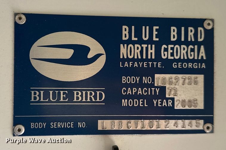 image for item EG1664 2005 Blue Bird Vision school bus