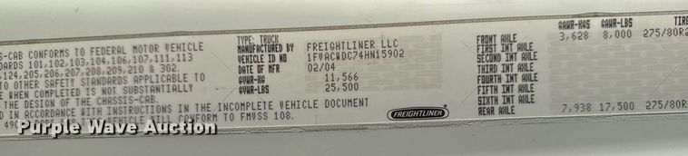 image for item EG2348 2004 Freightliner Business Class M2 flatbed truck