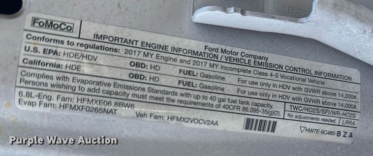 image for item EG2484 2017 Ford F550 dump flatbed truck