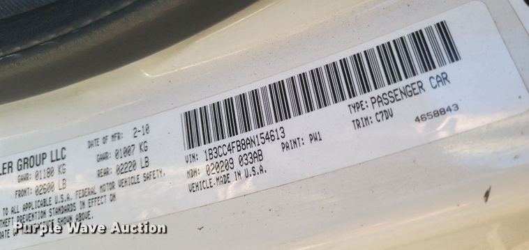 image for item EJ8133 2010 Dodge  Avenger SXT 