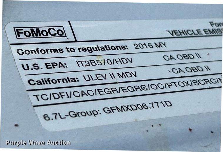 image for item EK2579 2016 Ford F350 Super Duty XL utility bed pickup truck