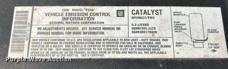 image for item EK2589 2006 Chevrolet Silverado 1500 Ext. Cab pickup truck