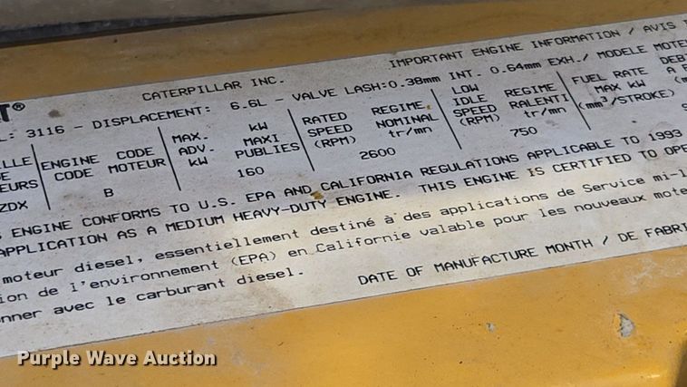 image for item EQ3942 1994 GMC Topkick C6500 dump flatbed truck