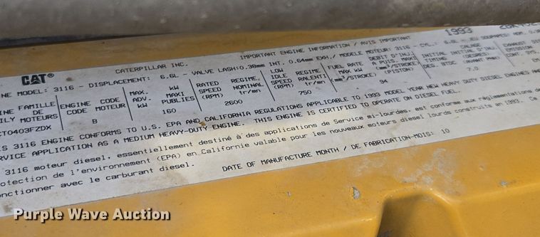 image for item EQ3942 1994 GMC Topkick C6500 dump flatbed truck