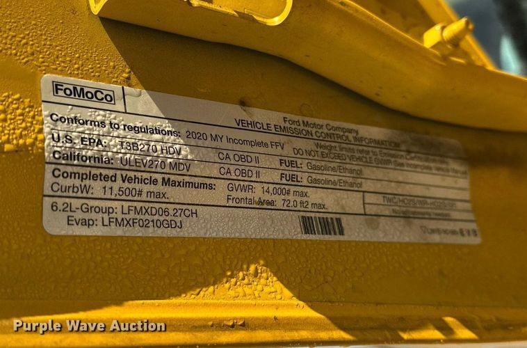 image for item ER4913 2020 Ford F350 Super Duty XL utility bed pickup truck