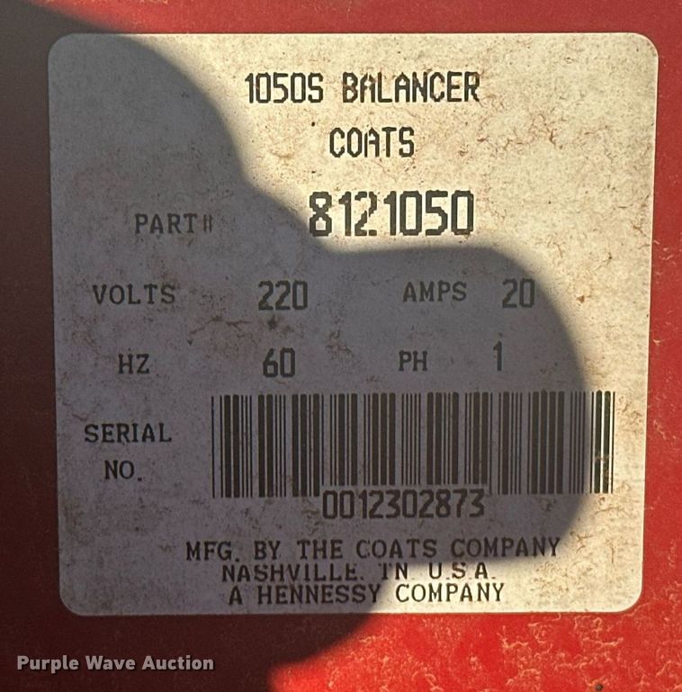 image for item ER4920 Coats 1050S tire balancer