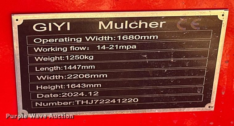 image for item ER4922 2024 GIYI Mulcher 72