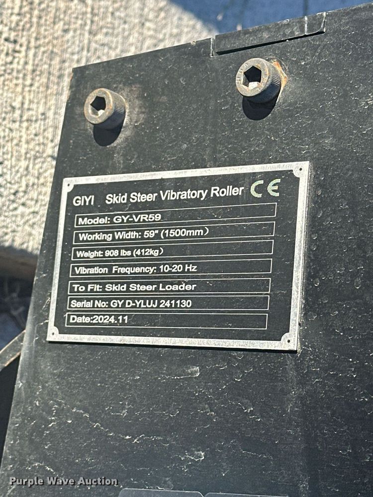 image for item ER4924 2024 GIYI GY-VR59 skid steer vibratory roller