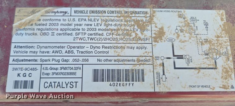 image for item ER5120 2003 Ford Explorer Sport Trac pickup truck