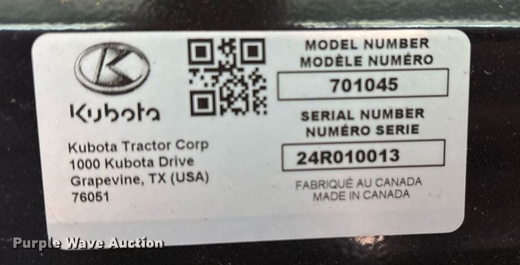 image for item EY9864 Kubota 701045 lawn mower bagger system