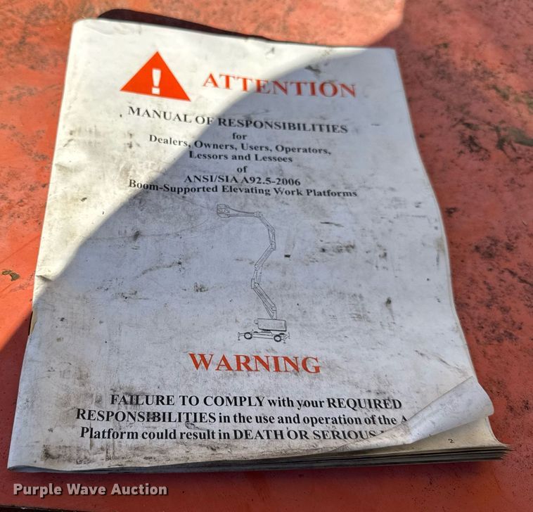 image for item DH9788 1999 JLG 80HX boom lift