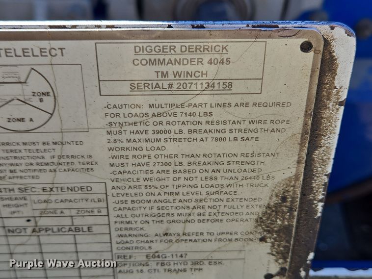 image for item DH9794 2008 International 4300 SBA 4X2 digger derrick truck