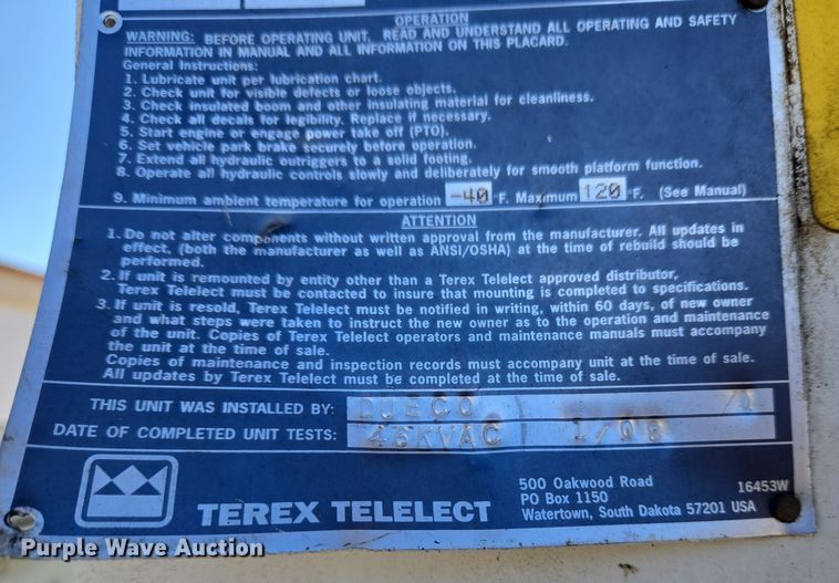 image for item DH9794 2008 International 4300 SBA 4X2 digger derrick truck