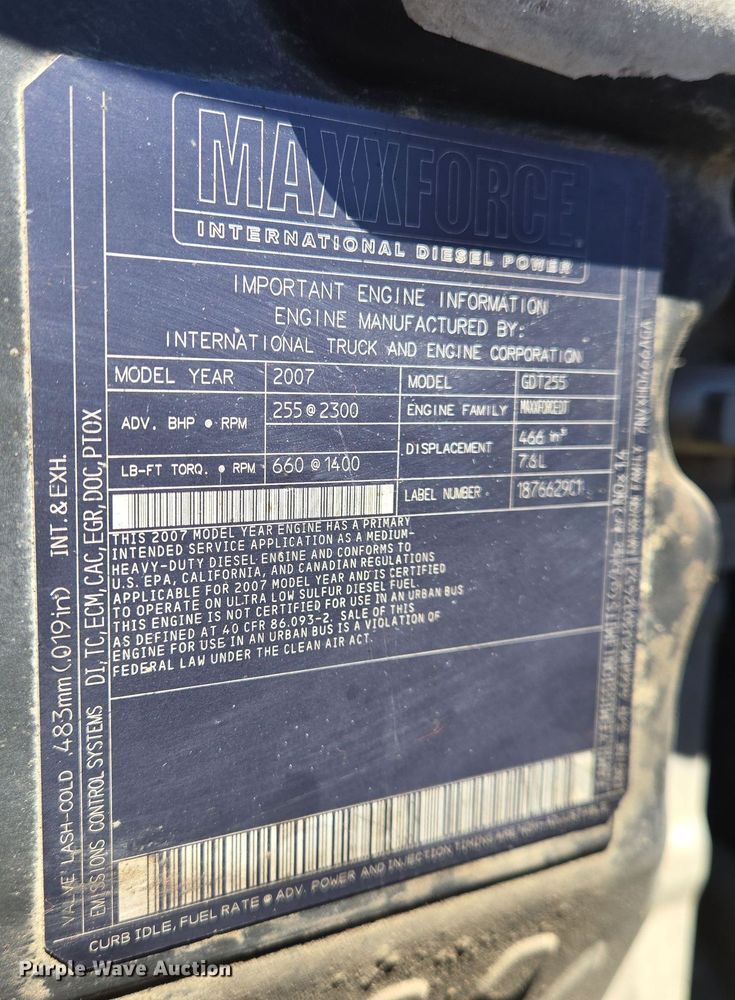 image for item DH9794 2008 International 4300 SBA 4X2 digger derrick truck