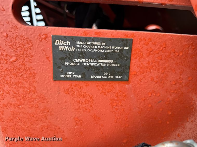 image for item DH9798 2012 Ditch Witch RT115 cable plow