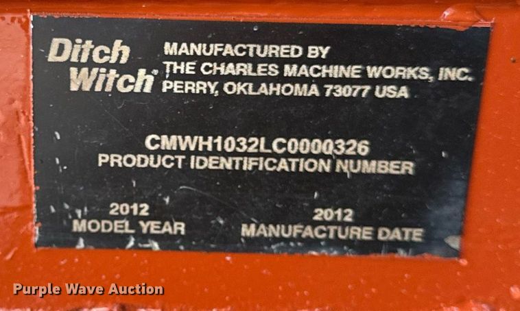 image for item DH9798 2012 Ditch Witch RT115 cable plow
