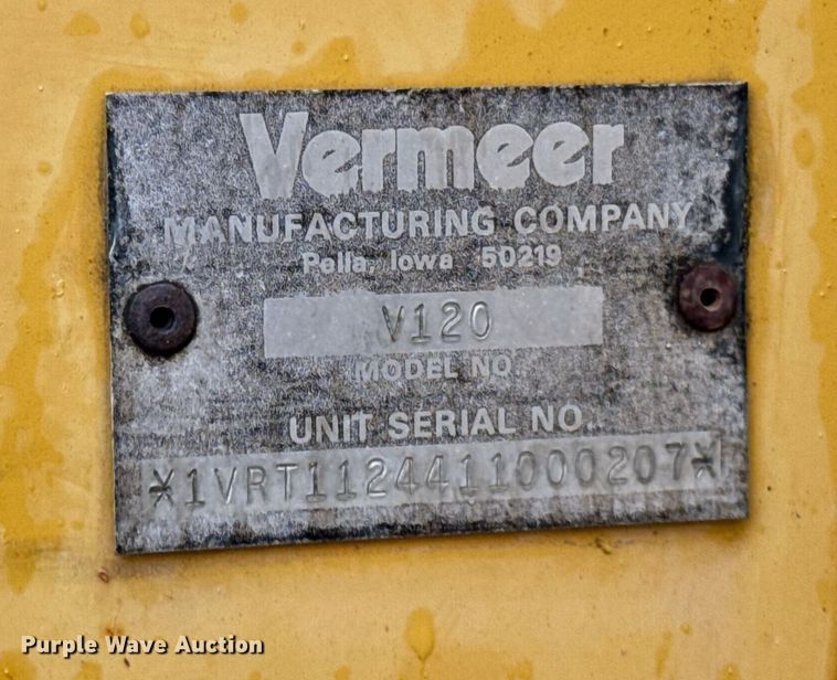 image for item DH9799 2001 Vermeer V120 trencher