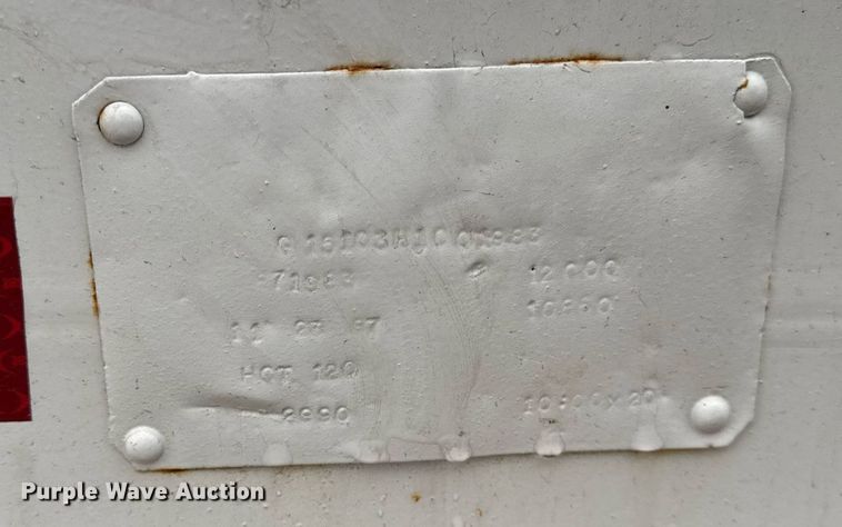 image for item DH9801 1987 Butler HWSC 80 reel trailer