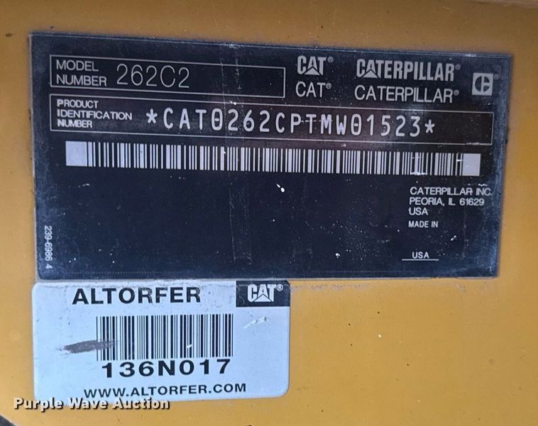 image for item DH9806 2013 Caterpillar 262C2 skid steer loader