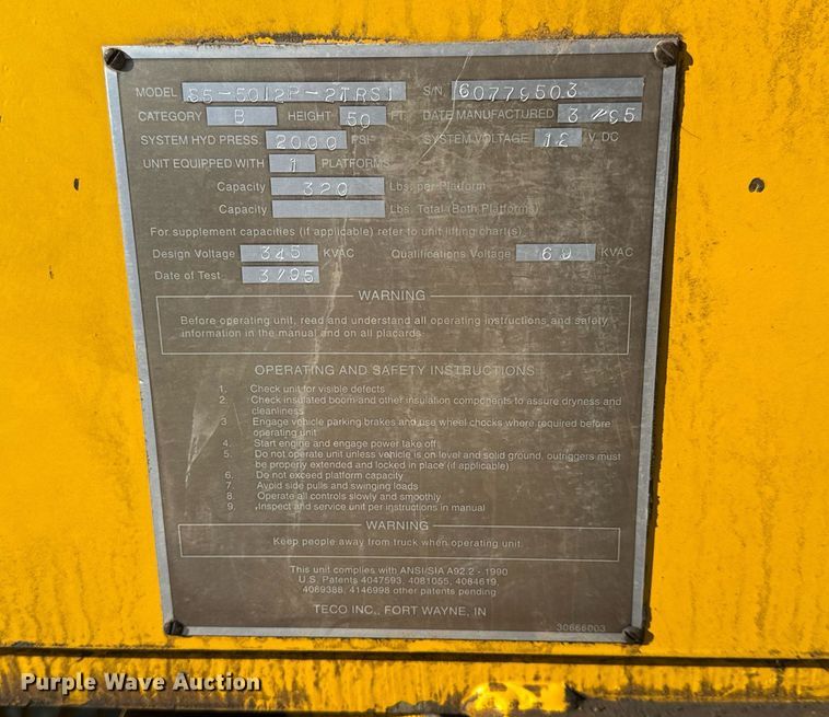 image for item DK7443 1995 GMC TopKick C6500 forestry bucket truck