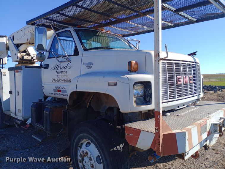 image for item DK7448 1993 GMC TopKick C6500 forestry bucket truck